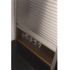 1210 x 600mm Metallic Tambour Door Kit St Steel Effect