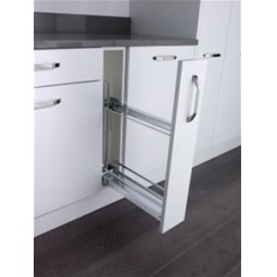 Style base unit tray pull-out, 150mm wide, silver/chrome