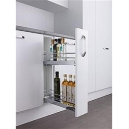 Classic base unit pull-out, 150mm wide, silver/chrome
